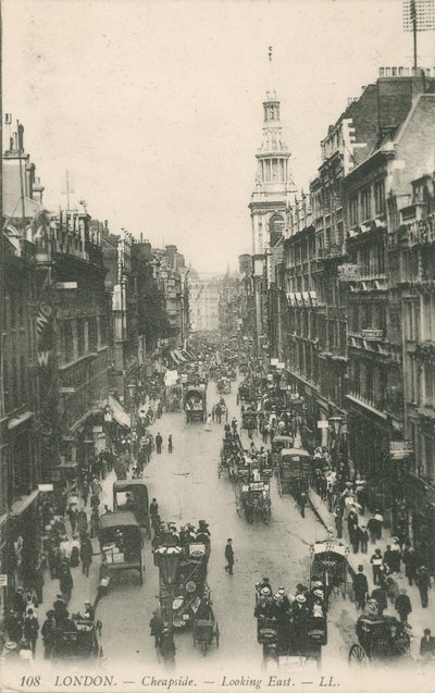 Cheapside Blick nach Osten, London von English Photographer